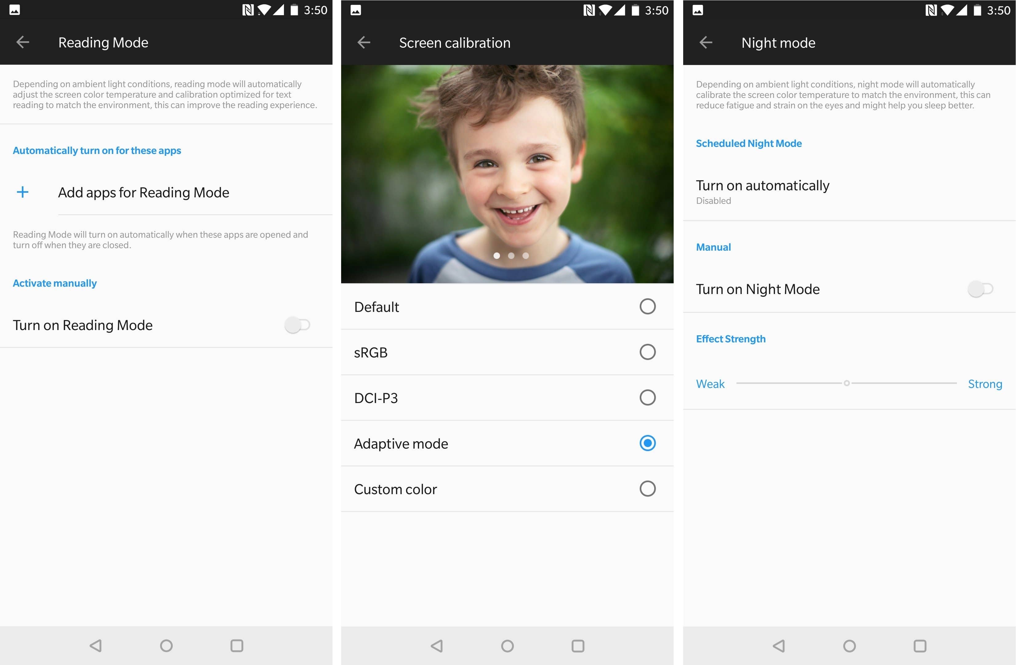 oneplus 5t screen options