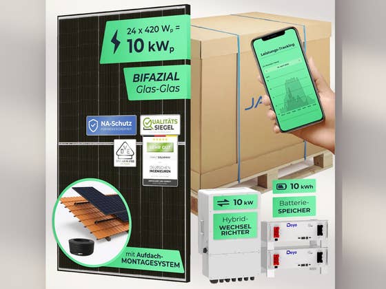 Solaranlage mit 10 kWp + 10-kWh-Speicher und Montagesystem nur 8.800 €?!
