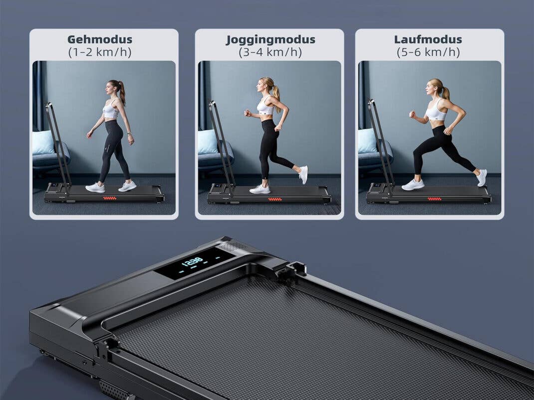 Drei LAufmodi des Quakuane Walking Pads