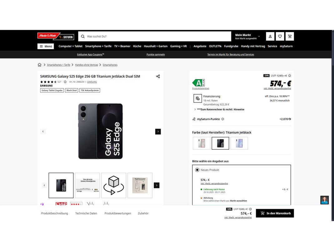 Samsung-Angebot bei Saturn