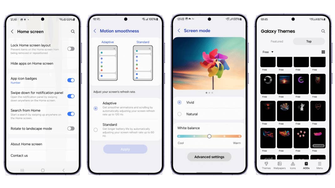 Screenshot des Samsung Galaxy S24