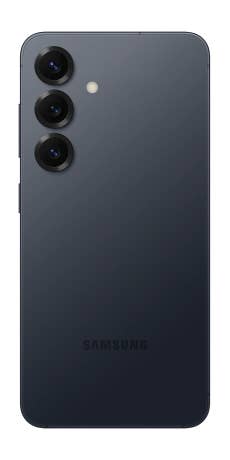 Samsung Galaxy S25 in schwarz von hinten