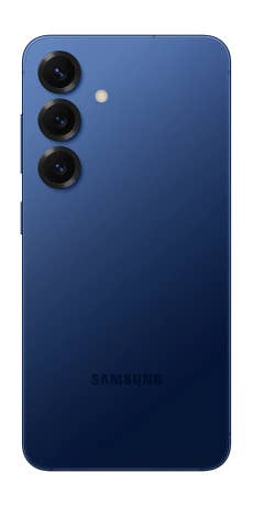 Samsung Galaxy S25+ in blau von hinten
