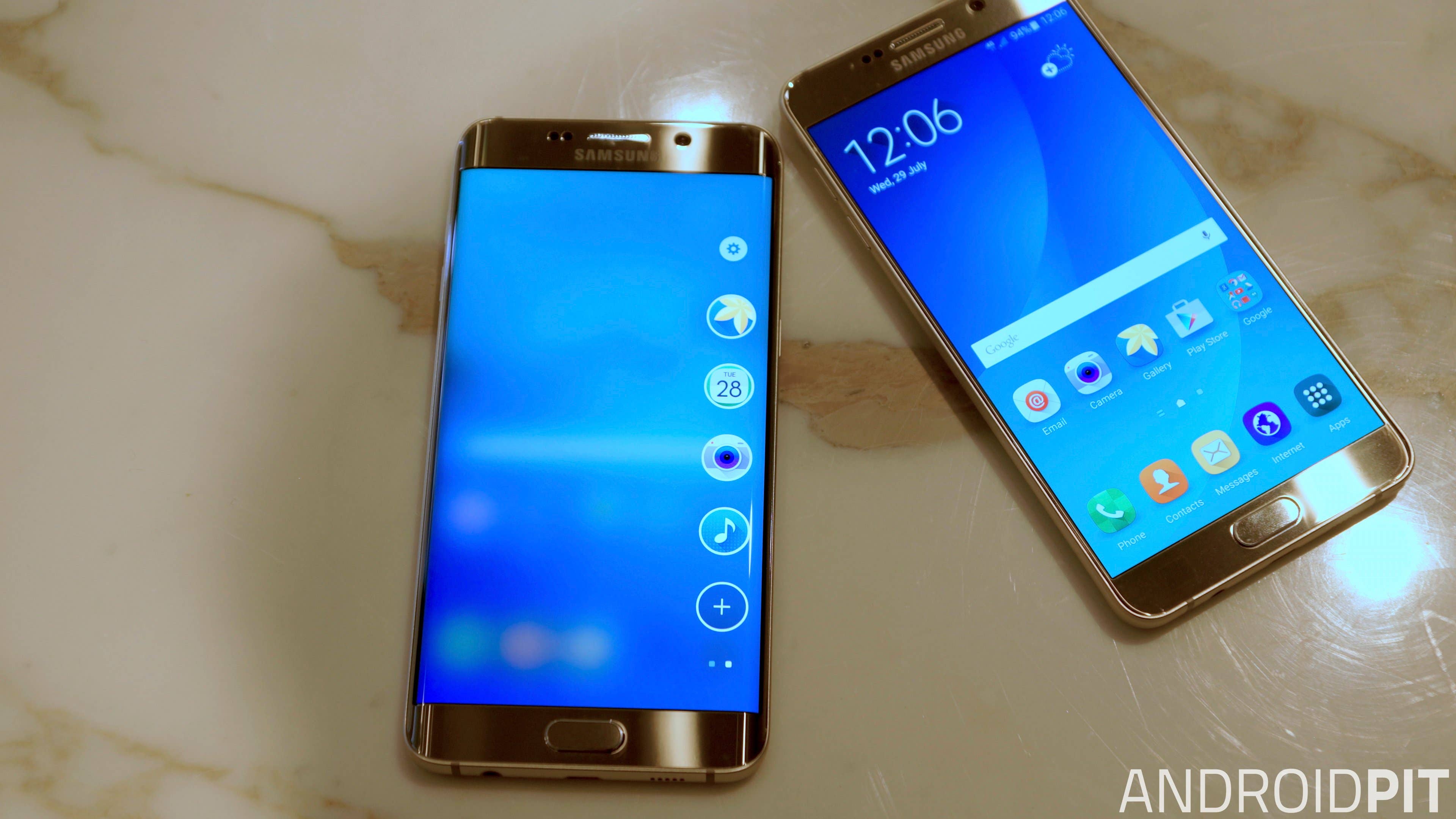 samsung galaxy s6 edge plus vs galaxy note 5 side