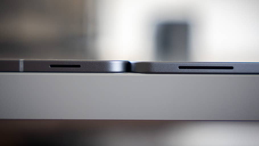 Nahaufnahme des Samsung Galaxy Tab S11 Ultra 5G, das sein schlankes Design und Ports zeigt.