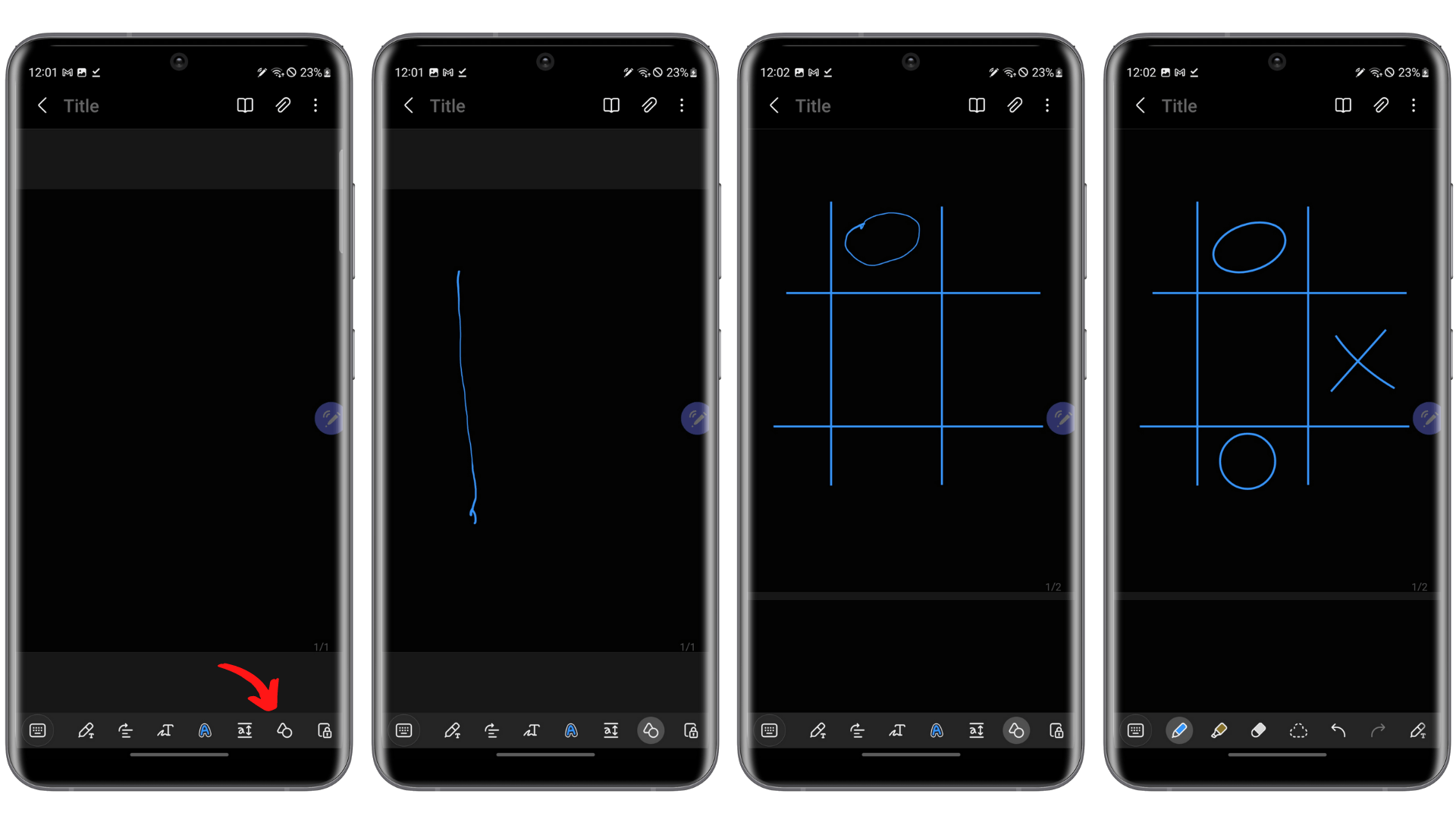 S Pen Screenshots zum Formatieren von Grafiken