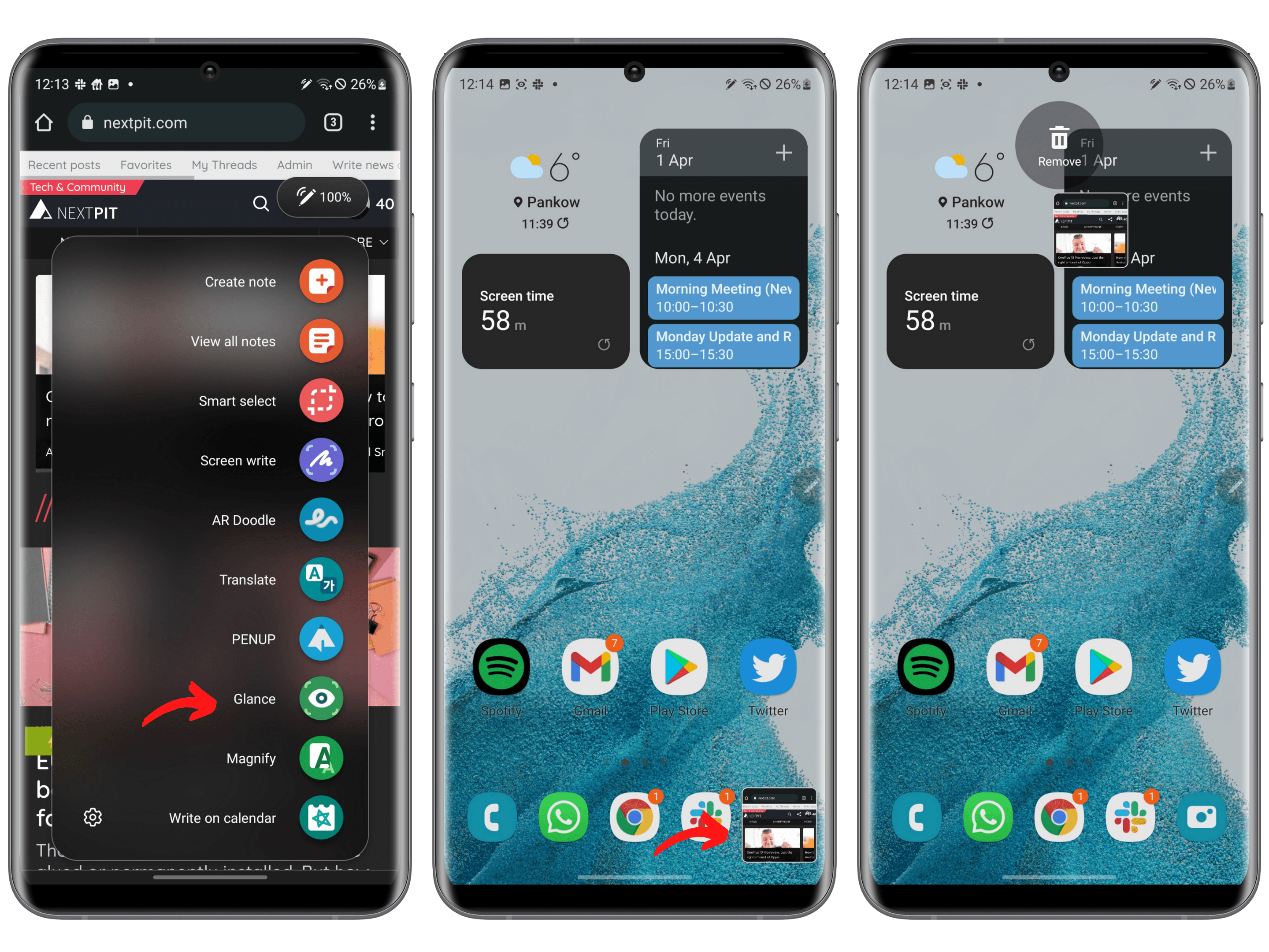 S Pen Screenshots zum schwebenden Fenster
