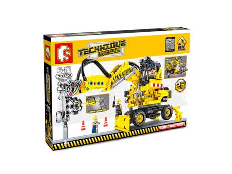 Klemmbaustein Sembo Accumulated Machinery Password - Manipulator Piling Dual Purpose Engineering Vehicle Technic (703701) Foto: Klemmbaustein Sembo Accumulated Machinery Password - Manipulator Piling Dual Purpose Engineering Vehicle Technic (703701)