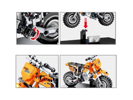 Foto: Klemmbaustein Sembo Bike Motor Techinque Finger Yellow Motorcycle Technic (701106)