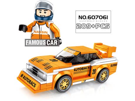 Foto: Klemmbaustein Sembo Famous Cars - Nissan KY910 Blue Bird Super Silhouette Technic (607061)