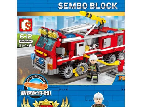 Foto: Klemmbaustein Sembo Fire Front - Fire-Fighting Ladder Truck Technic (603040)