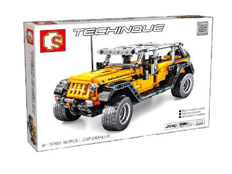 Klemmbaustein Sembo Jeep Wrangler Robin Hood Pull Back Car Technic (701601) Foto: Klemmbaustein Sembo Jeep Wrangler Robin Hood Pull Back Car Technic (701601)