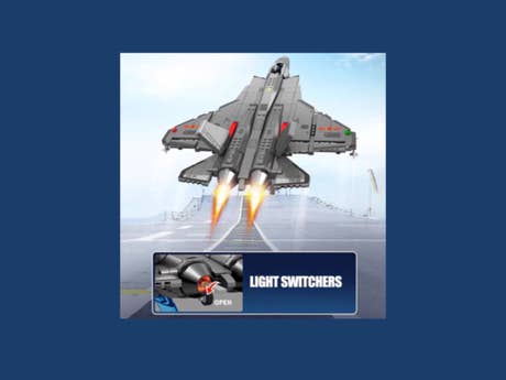 Klemmbaustein Sembo Military J-35 Fighter (202191) Foto: Klemmbaustein Sembo Military J-35 Fighter (202191)