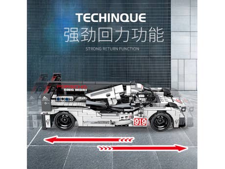 Foto: Klemmbaustein Sembo Porsche 919 Pull Back Car Technic (701652)