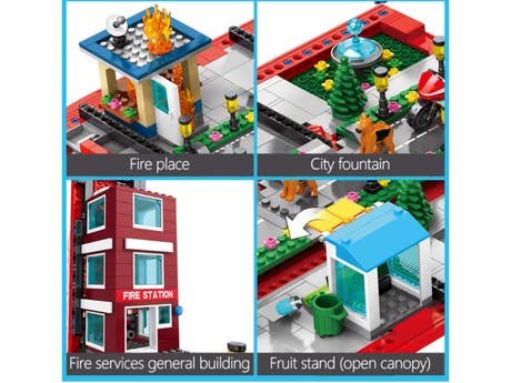 Klemmbaustein Sembo Red Miniature City Fire Truck Technic (603063) Foto: Klemmbaustein Sembo Red Miniature City Fire Truck Technic (603063)