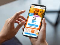 Sim.de Angebotsseite auf einem Smartphone