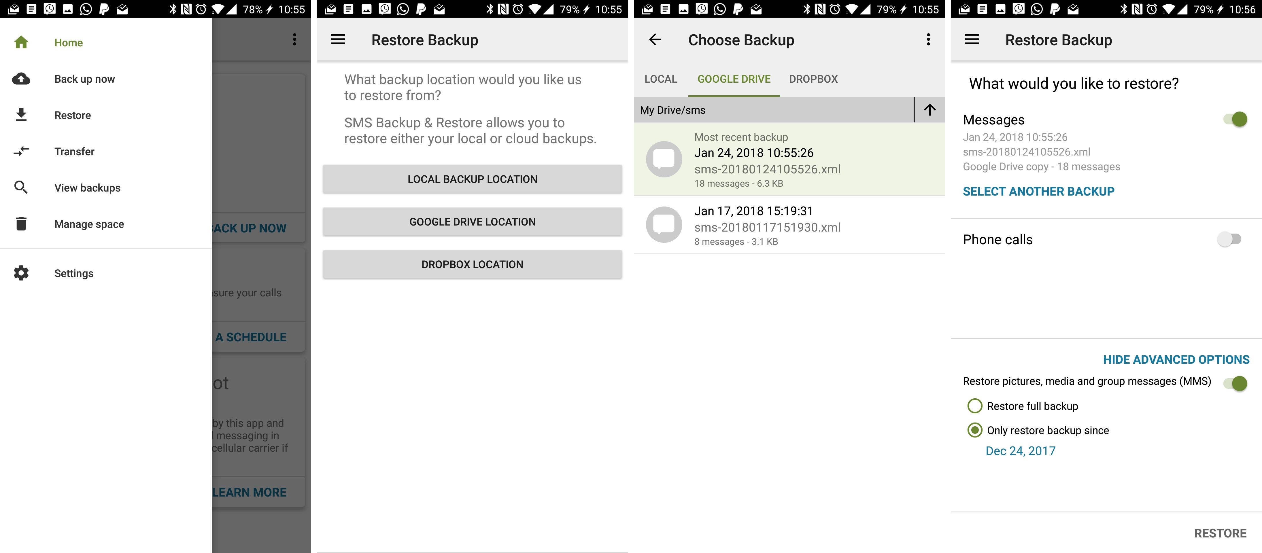 sms backup restore 2017 3