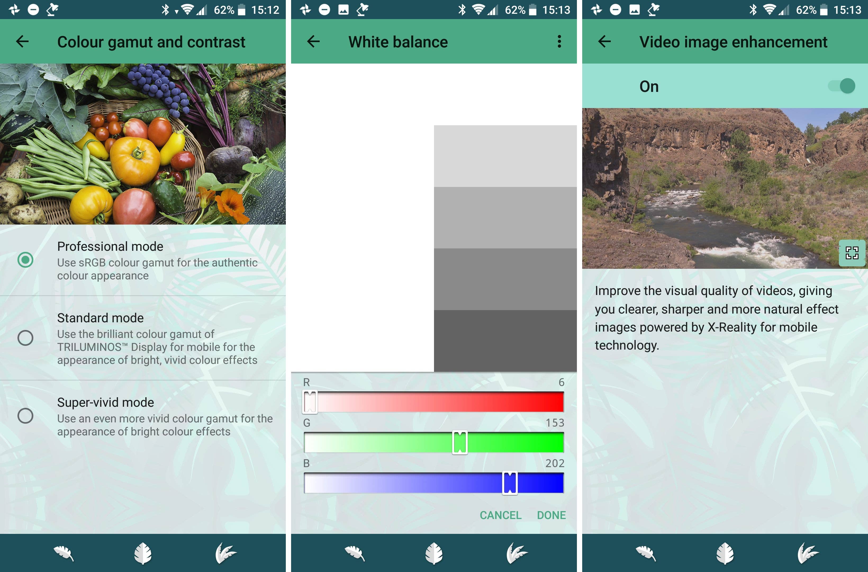 sony xperia xz2 compact display settings