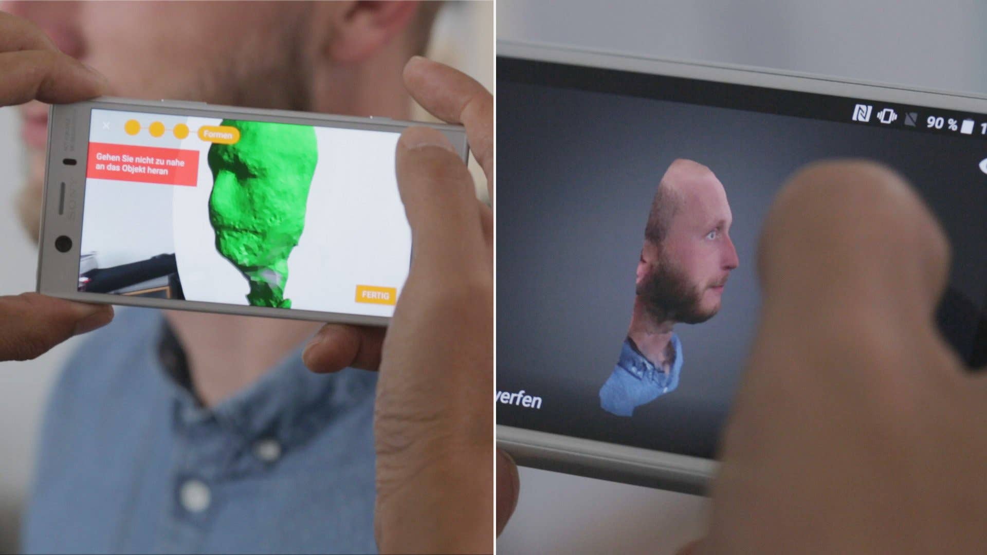 sony xperia 3d scan
