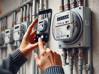 Ein KI-generiertes Bild von der Ablesung eines Stromzählers