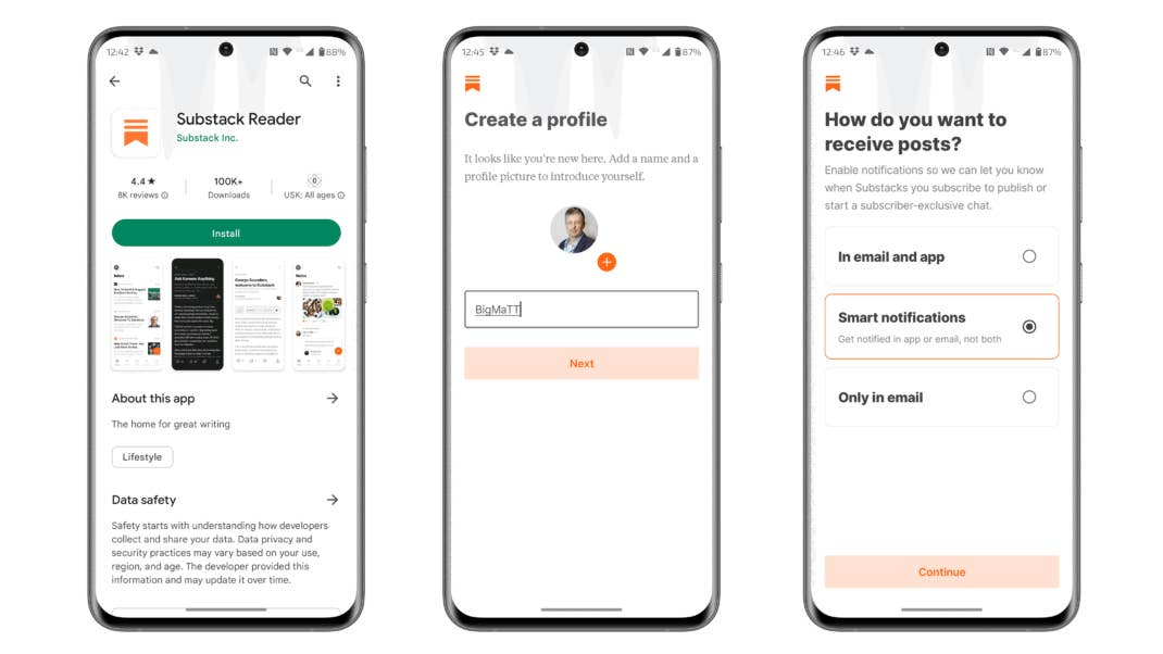 Substack Reader Screenshot