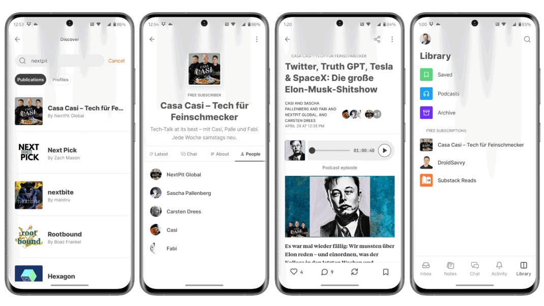 Substack Reader Screenshot