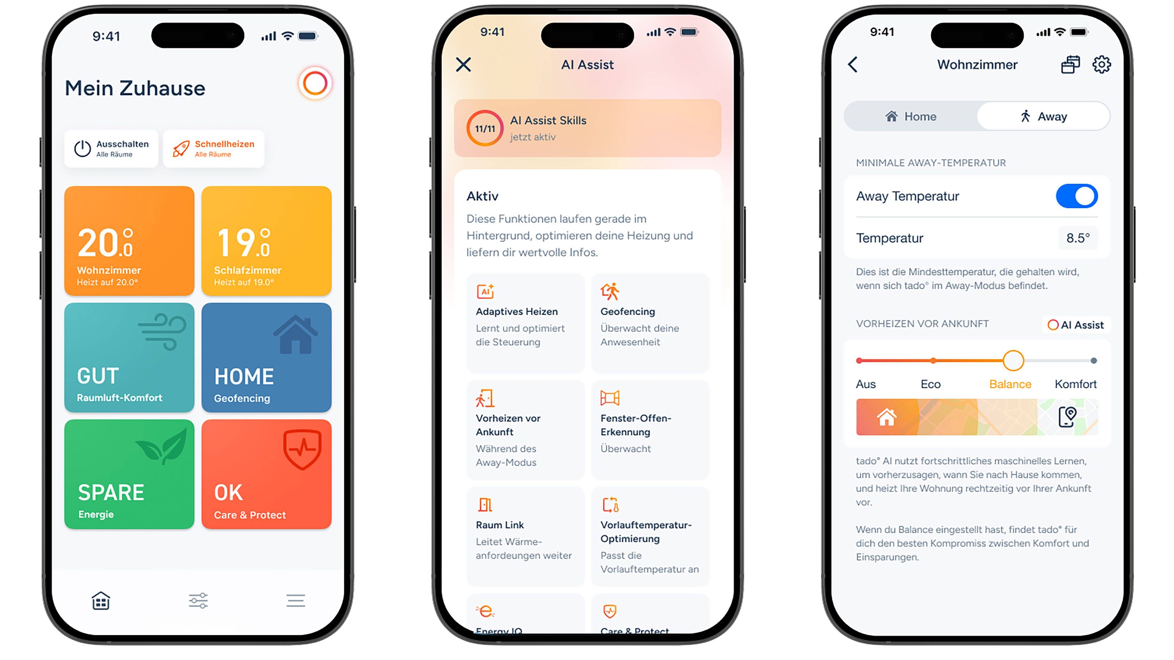 tado° AI Assist Screenshots der App