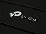 TP-Link-Logo auf schwarzem Untergrund