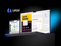 UPDF wird auf einem Laptop dargestellt.