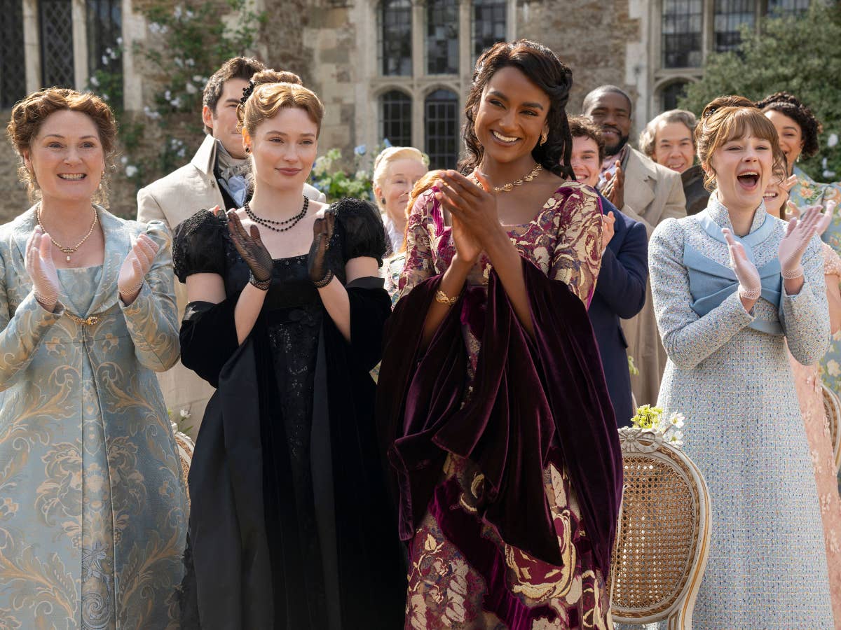 Produktionsbild aus Bridgerton Netflix