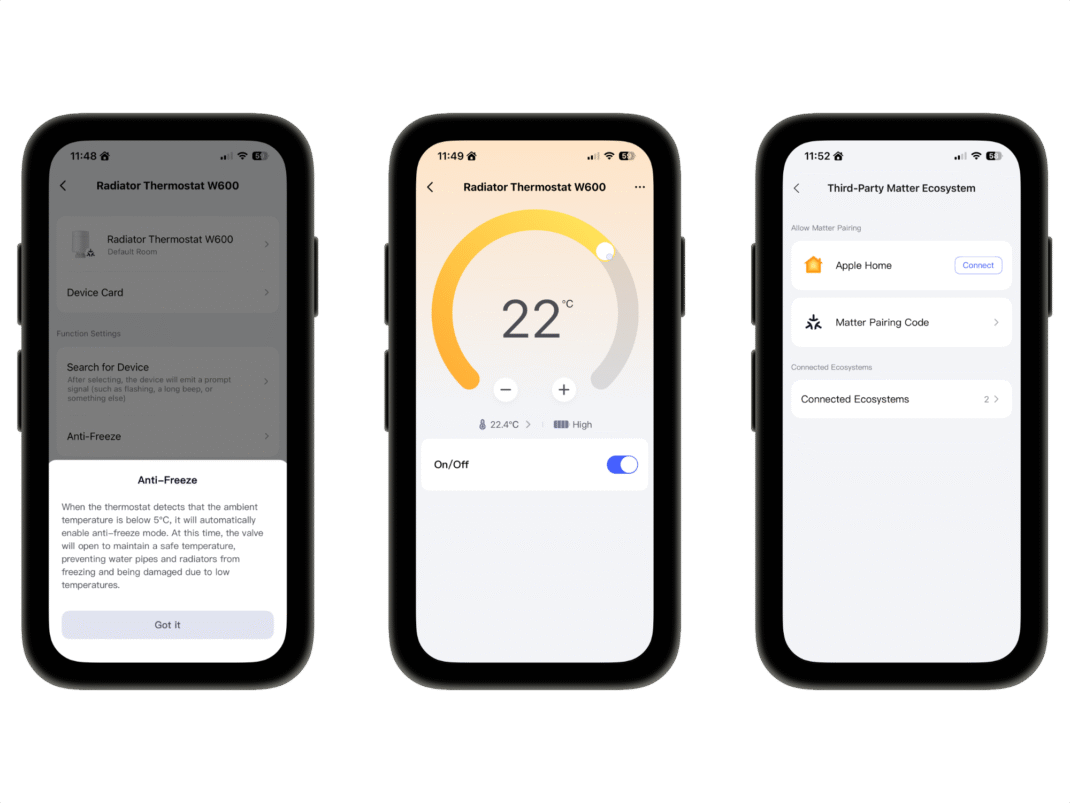 Aqara W600 App-Funktionen