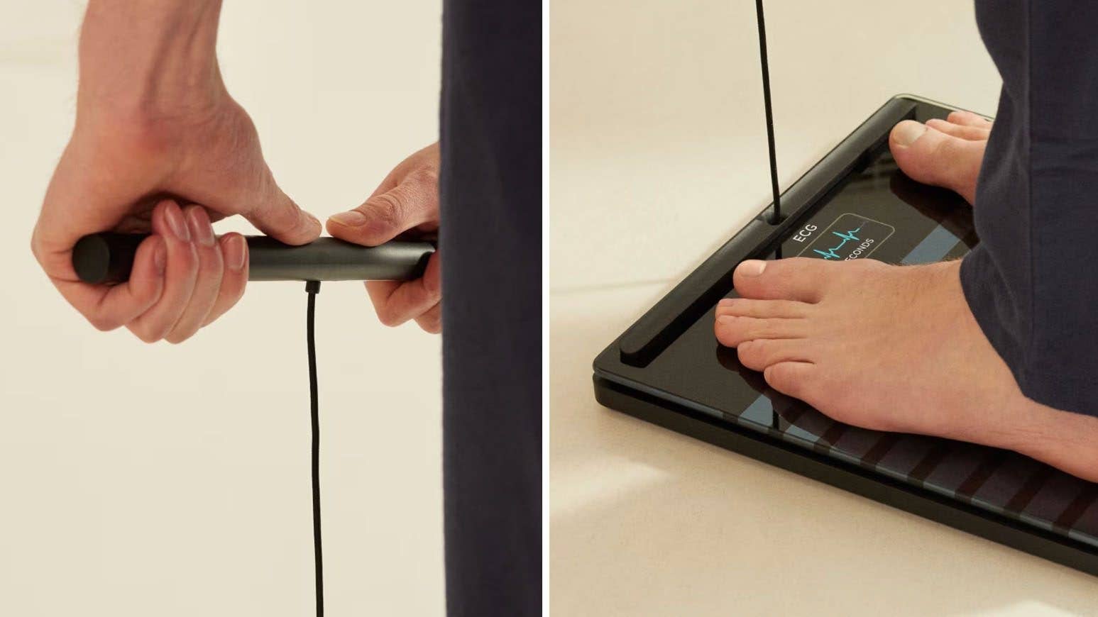 Withings Body Scan mit ausgezogenem Handgriff Withings Body Scan mit ausgezogenem Handgriff