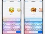 Zwei neu kreierte Emojis auf dem iPhone