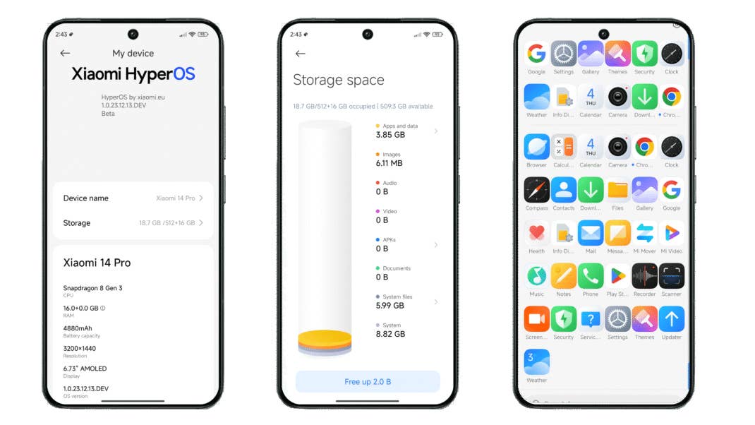 Screenshot des Xiaomi 14 Pro