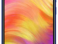 Das Xiaomi Redmi Note 7 Pro in Blau in der Frontalansicht.