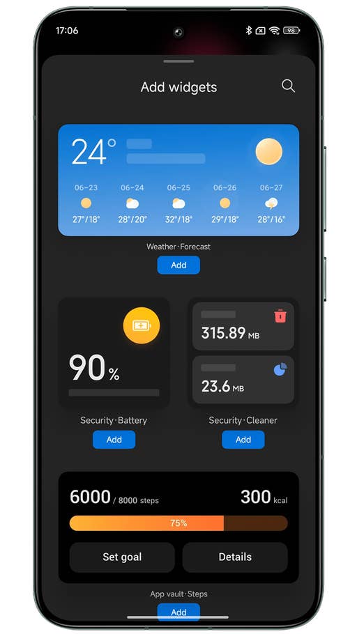 Screenshots von Xiaomi HyperOS