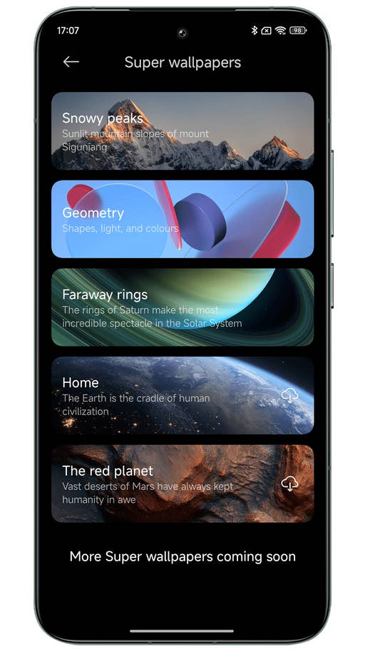 Screenshots von Xiaomi HyperOS
