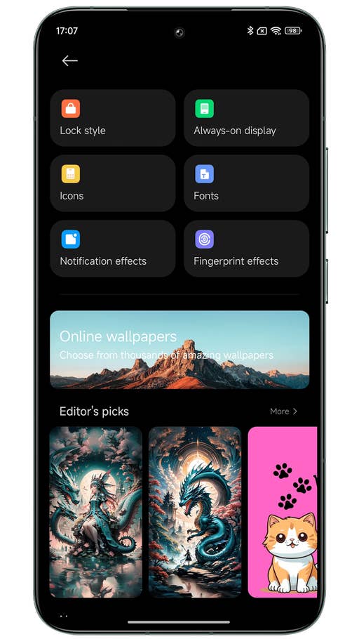 Screenshots von Xiaomi HyperOS