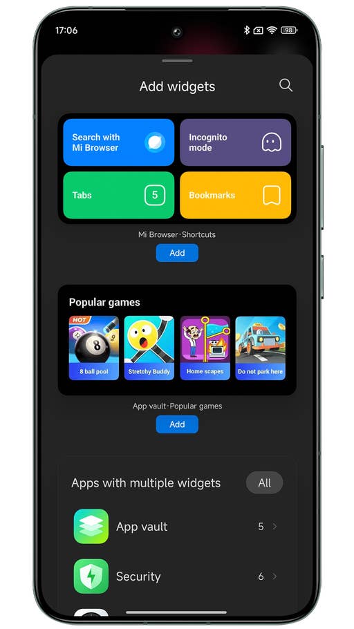 Screenshots von Xiaomi HyperOS