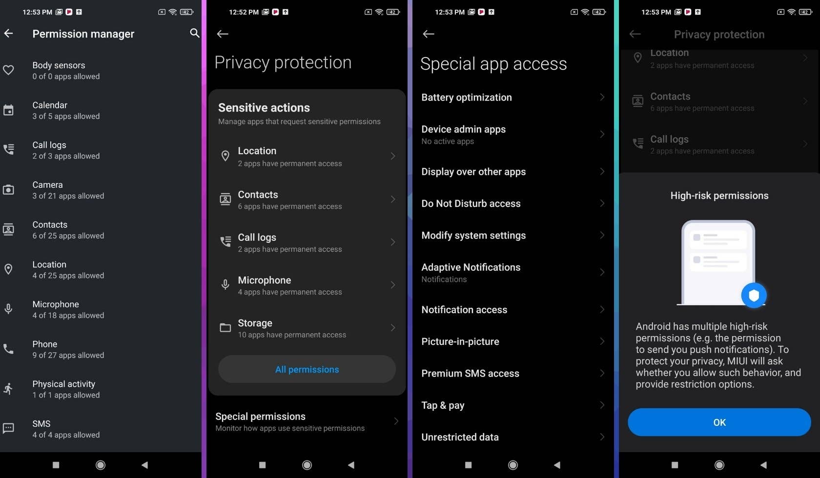 xiaomi miui 12 review permissions manager
