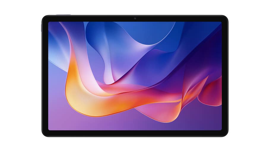 Xiaomi Redmi Pad 2 Tablet mit einem bunten abstrakten Display.