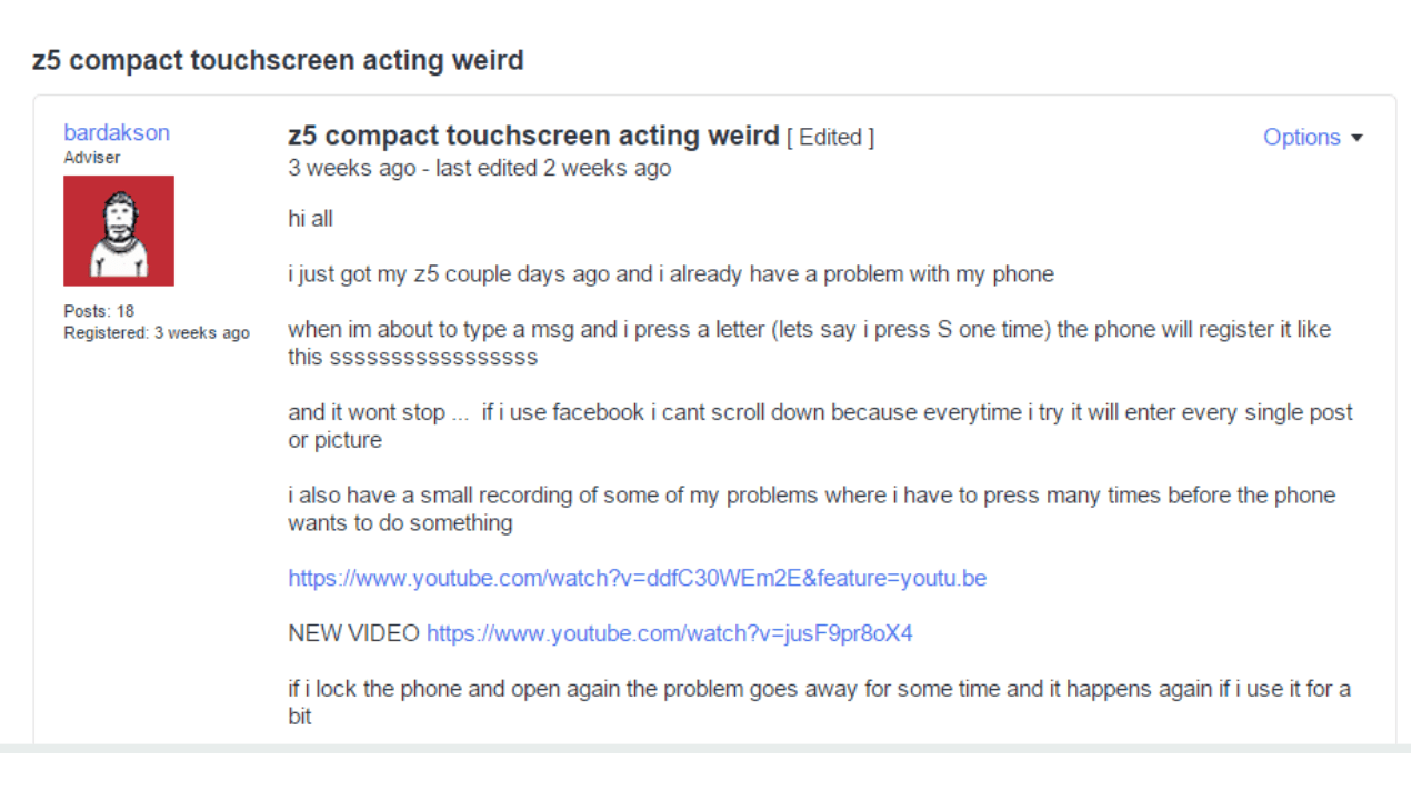 xperia blog forum post z5 compact touchscreen